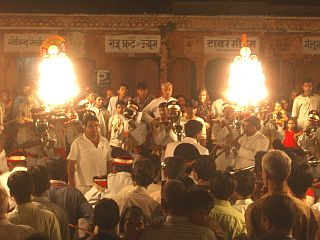 Blasmusik beim Umzug in Jaipur