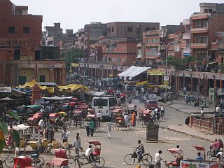 Strassenkreuzung in Jaipur