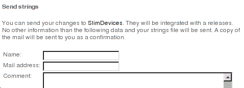 Send your strings file to the SqueezeCenter developers